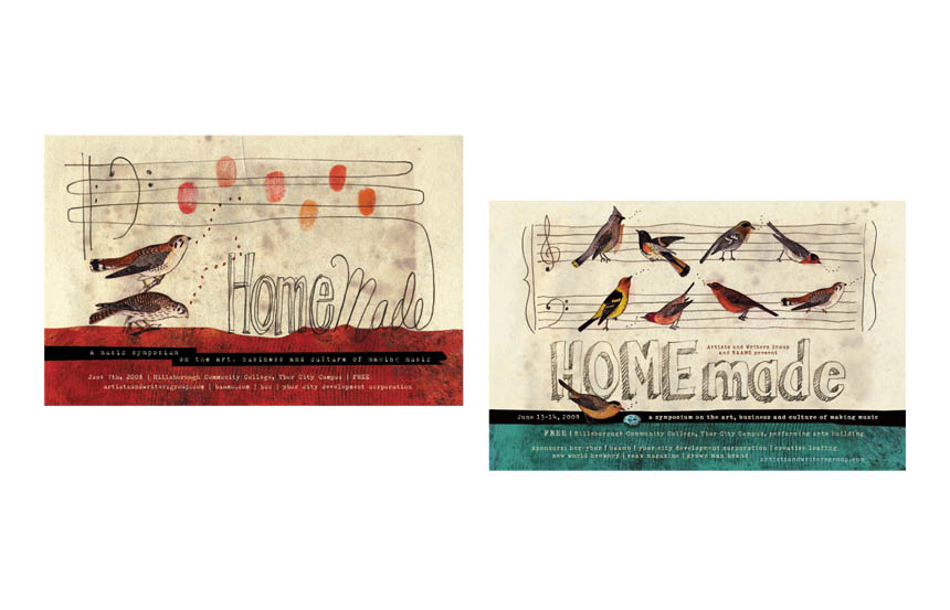 Posters for Homemade, a music symposium, years 1 and 2 | Hillsborough Community College - Ybor Campus