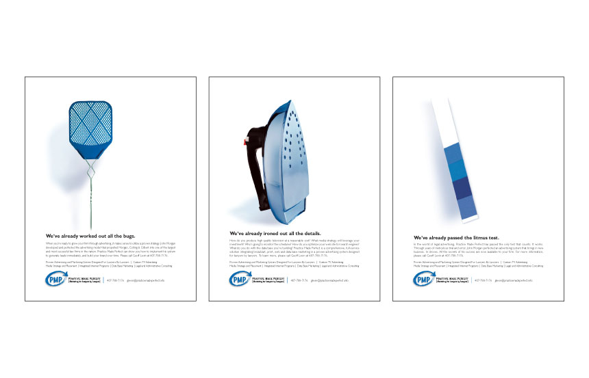Trade ads for company that supplies advertising materials to lawyers | Practice Made Perfect