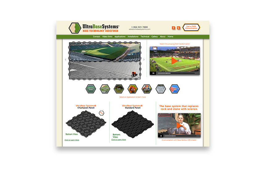 Modular sports base system for synthetic turf athletic fields and athletic courts | ultrabasesystems.com